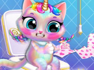 Twinkle My Unicorn Cat Princess Caring Online Game