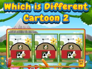 Which Is Different Cartoon 2 - Online Puzzle Game
