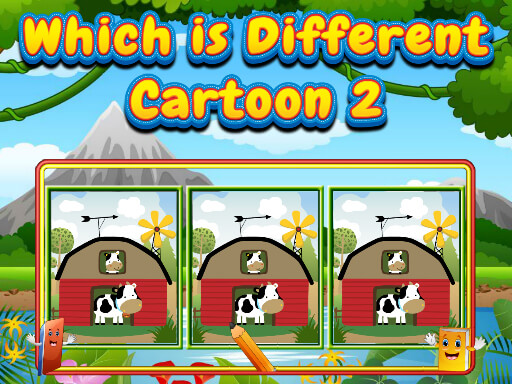 Which Is Different Cartoon 2 - Online Puzzle Game